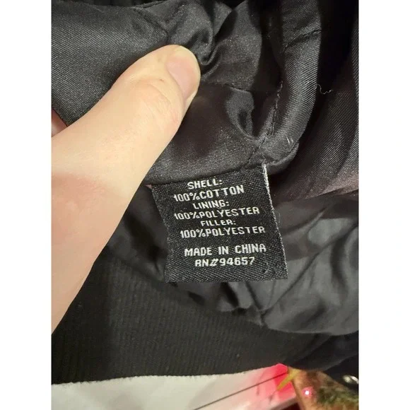 Vintage Y2K Blue Axes Snap Bomber Jacket Skulls Size XL - Picture 6 of 12